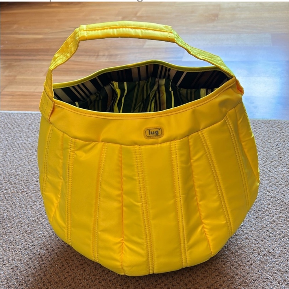 Lug bundle of two pumpkin totes - orange and yellow